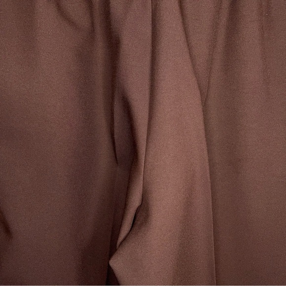 Vintage 6 Petite Allison Daley Brown Trousers Pleated Elastic Waistband - Picture 11 of 11